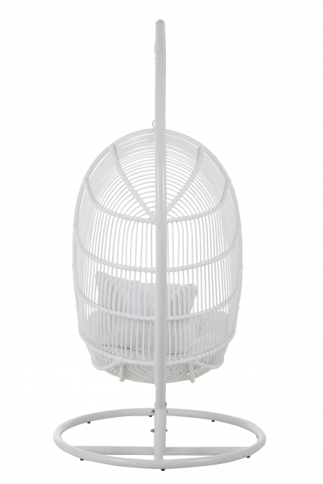 Scaun Suspendat, Metal, Alb, 119x110x193 cm [4]