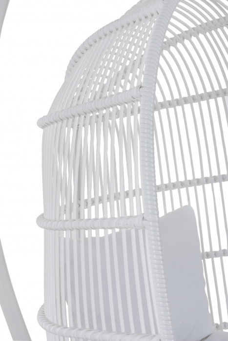 Scaun Suspendat, Metal, Alb, 119x110x193 cm [7]