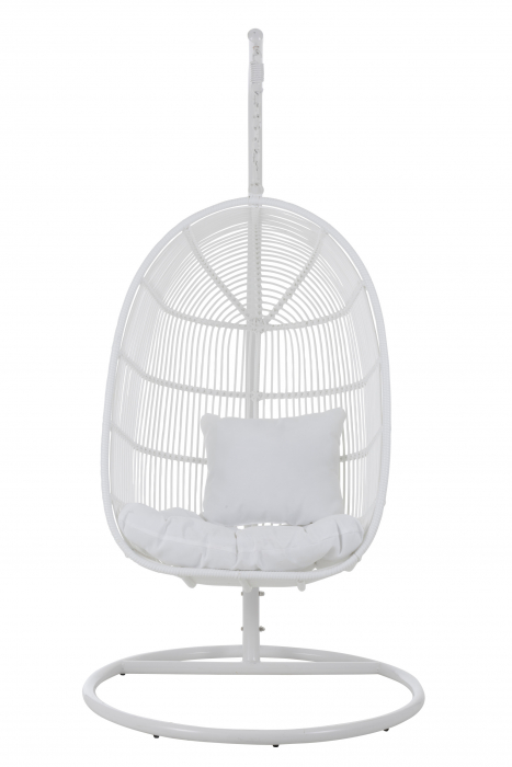 Scaun Suspendat, Metal, Alb, 119x110x193 cm [2]