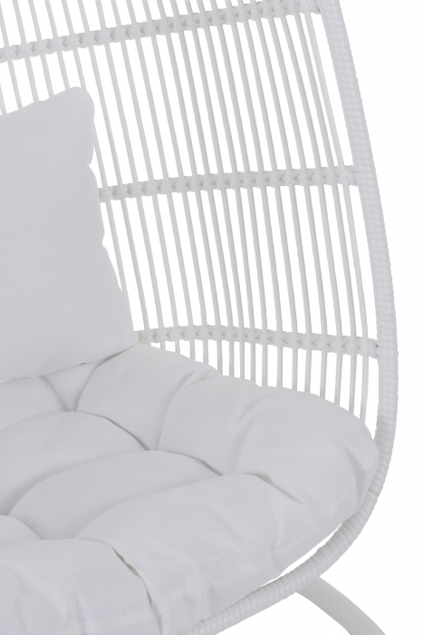 Scaun Suspendat, Metal, Alb, 119x110x193 cm [6]