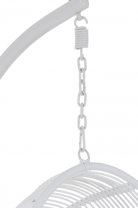 Scaun Suspendat, Metal, Alb, 119x110x193 cm [5]