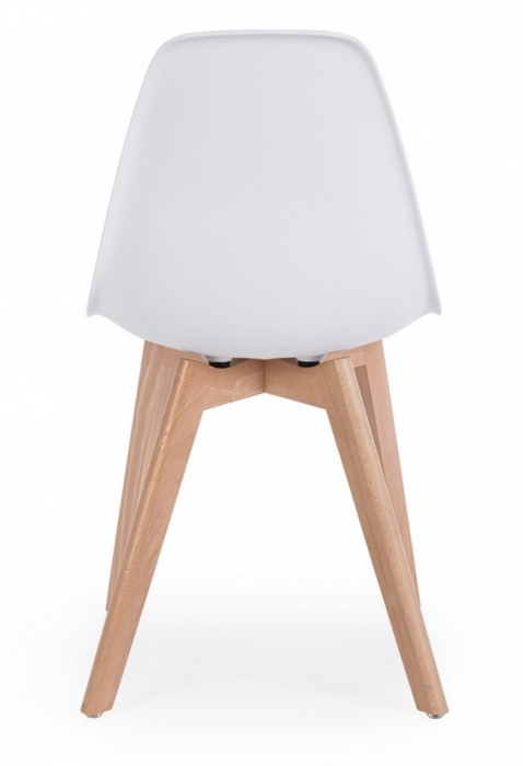 Scaun System, Lemn de fag - Plastic, Alb, 51.5x46.5x86 cm  [3]