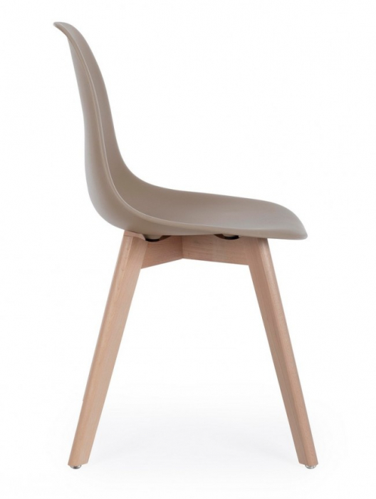 Scaun System, Lemn de fag - Plastic, Bej, 51.5x46.5x86 cm  [4]