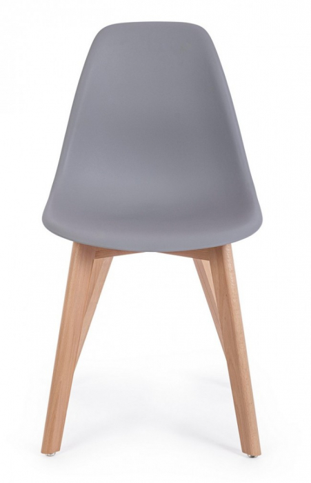 Scaun System, Lemn de fag - Plastic, Gri, 51.5x46.5x86 cm [2]