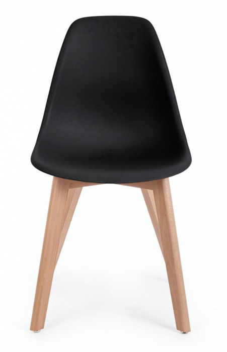 Scaun System, Lemn de fag -  Plastic, Negru, 51.5x46.5x86 cm  [2]