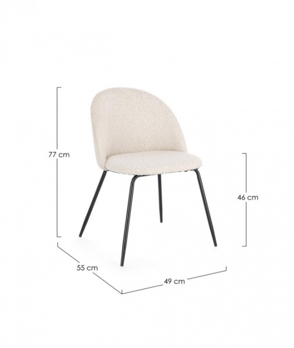 Scaun Tanya, Negru/Ivoar [3]