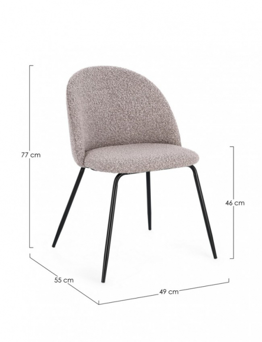 Scaun Tanya, Negru/Mink [3]
