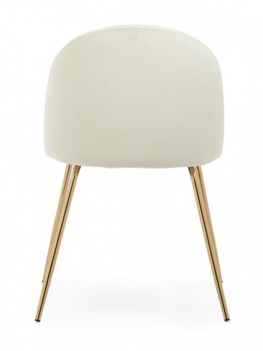 Scaun Tanya, Otel-Matase, Alb-Auriu, 49x55x77 cm  [3]