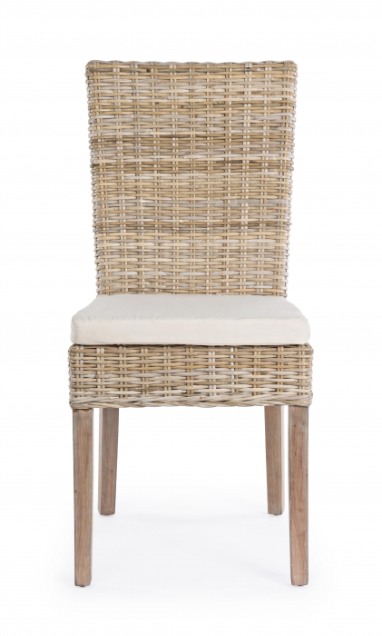 Scaun Tavira, Lemn/Poliester, Alb/Maro, 46x56x98 cm [3]