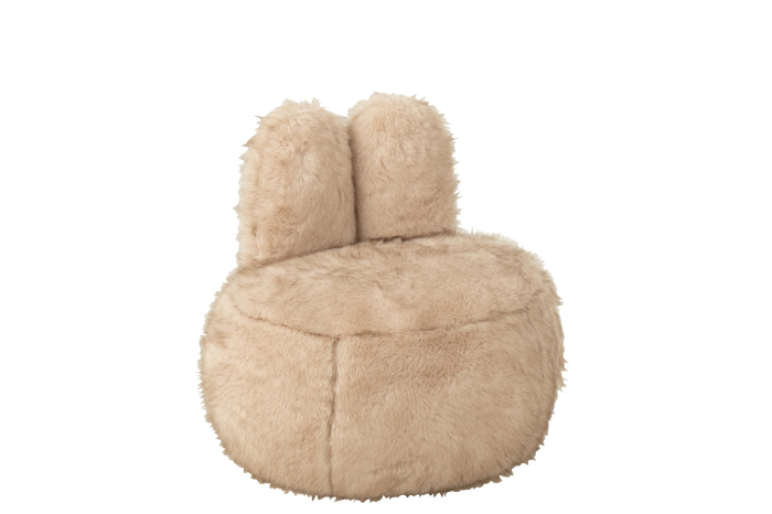 Scaun Teddy, cu urechi de iepuras, lemn, taupe [2]