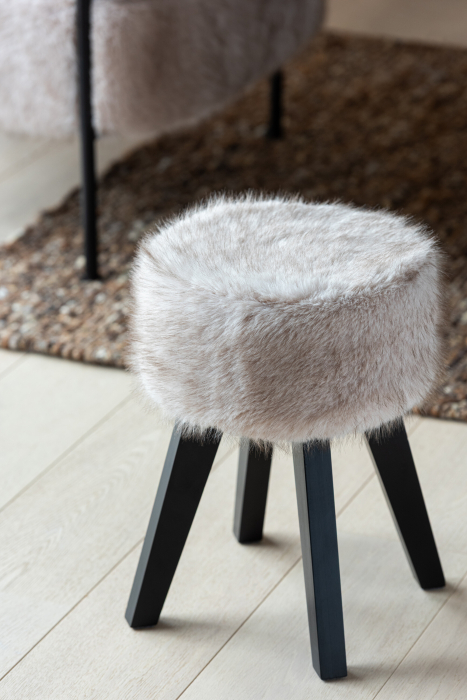 Scaun Teddy, picioare din lemn, culoare taupe, lemn [1]