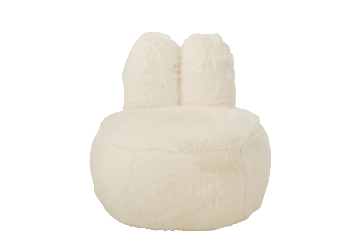 Scaun Teddy, urechi de iepuras din lemn, alb [2]