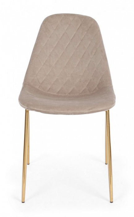Scaun Terry, Otel-Matase, Bej-Auriu, 48x55x85 cm [2]