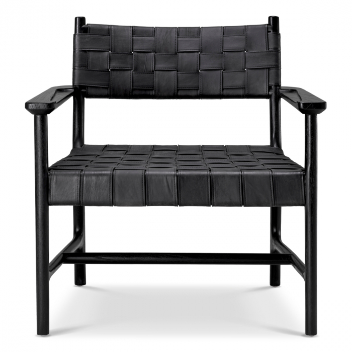 Scaun Tiberio, piele neagra, clasic, negru, Dimensiuni: W. 70 | D. 69.5 | H. 77 | SD. 57 | SW. 56.5 | SH. 40 | AH. 57   [2]