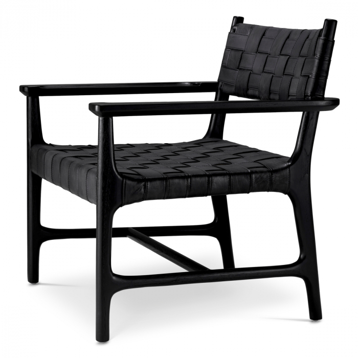 Scaun Tiberio, piele neagra, clasic, negru, Dimensiuni: W. 70 | D. 69.5 | H. 77 | SD. 57 | SW. 56.5 | SH. 40 | AH. 57   [4]