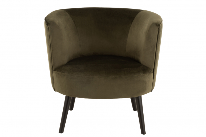 Fotoliu Tub, Textil/Lemn, Verde, 80x70x75 cm [2]