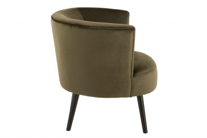 Fotoliu Tub, Textil/Lemn, Verde, 80x70x75 cm [3]