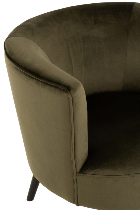 Fotoliu Tub, Textil/Lemn, Verde, 80x70x75 cm [7]