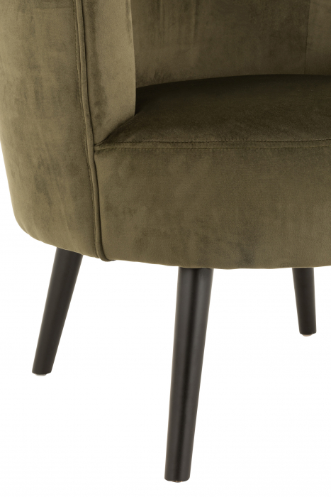 Fotoliu Tub, Textil/Lemn, Verde, 80x70x75 cm [5]