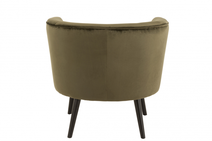 Fotoliu Tub, Textil/Lemn, Verde, 80x70x75 cm [4]