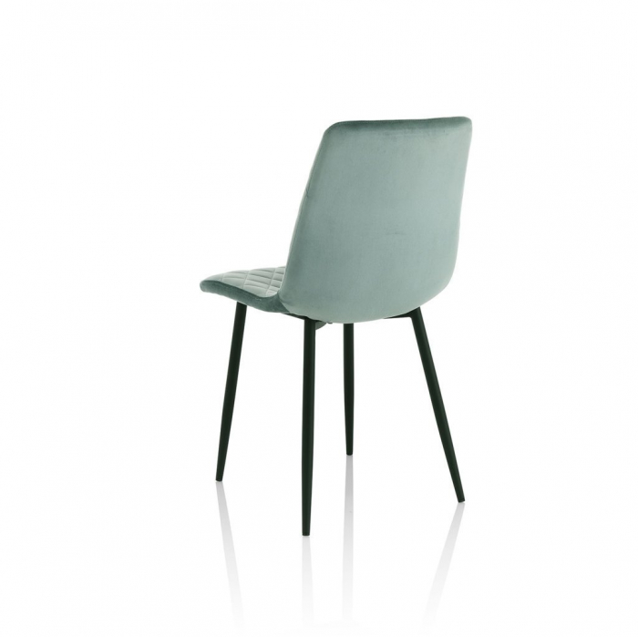 Scaun VALDINA, Metal/Catifea, Albastru marin , 44x50x88 cm [2]