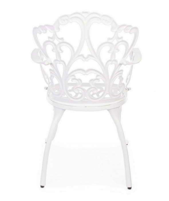 Scaun VICTORIA,  aluminiu, alb, 57.5x58x87.5cm [4]