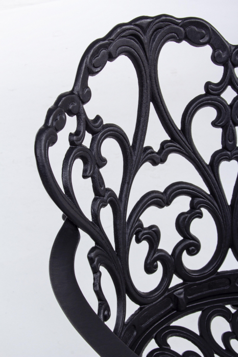 Scaun Victoria, Aluminiu/Poliester, Negru, 57.5x58x87.5 cm [3]