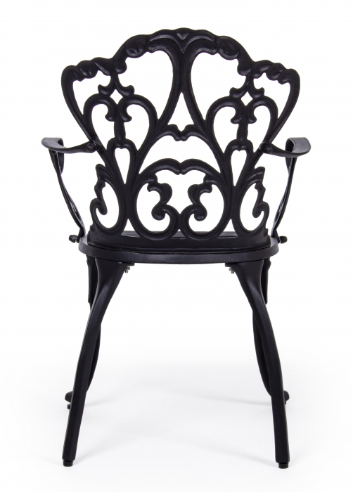 Scaun Victoria, Aluminiu/Poliester, Negru, 57.5x58x87.5 cm [5]