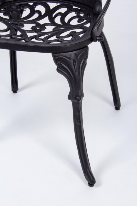 Scaun Victoria, Aluminiu/Poliester, Negru, 57.5x58x87.5 cm [4]