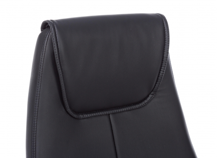 Scaund de birou Camberra, Otel/Piele ecologica, Negru, 55x61x118/128 cm [4]