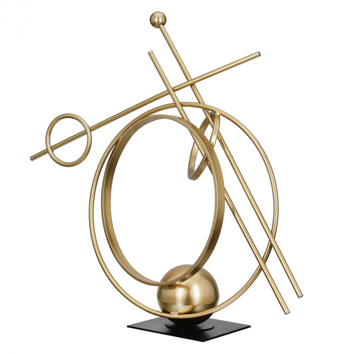 Sculptură, Abstracto, Metal, auriu, PU 1, L. 13 cm, L. 48 cm, H. 45,5 cm [2]