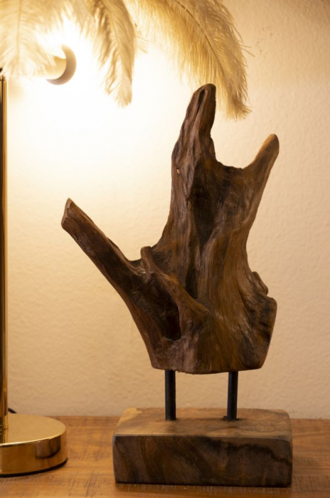 Sculptură, Akar din tec reciclat, cm 20x11x34 min 2 (piesa unica) [9]