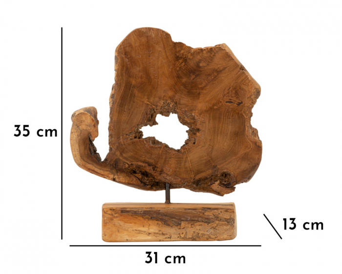 Sculptură, Bintang din tec reciclat 31x13x35 cm (piesa unica) [10]