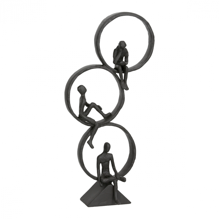 Sculptură, Break time, Grup, Fier, maro închis, PU 2, L. 5 cm, L. 19 cm, H. 34 cm [2]
