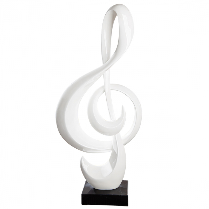 Sculptură, Clef, Marmură, Polirășină, alb, PU 1, L. 15 cm, L. 38 cm, H. 83 cm [1]