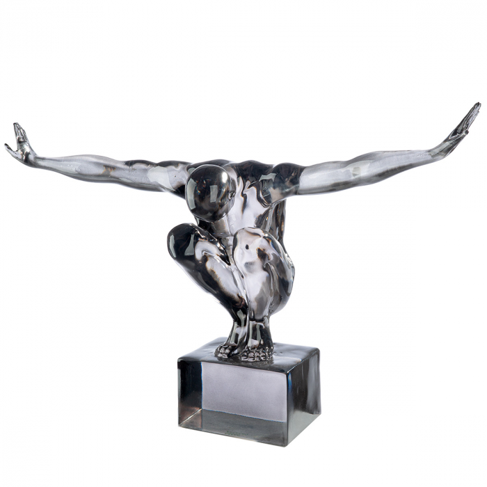 Sculptură, Cliffhanger, Gris, Acrilic, gri, PU 1, L. 16 cm, L. 49 cm, H. 33,5 cm [1]