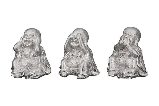 Sculptură din porțelanLaughing Buddha Set 3 [2]