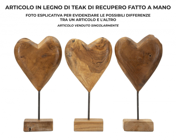 Sculptură, DOBU din tec reciclat 20x12x37 cm (piesa unica) [7]