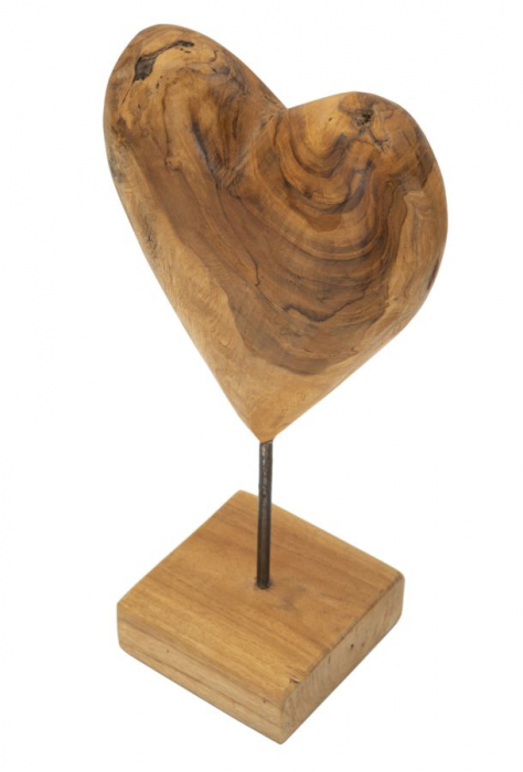 Sculptură, DOBU din tec reciclat 20x12x37 cm (piesa unica) [3]
