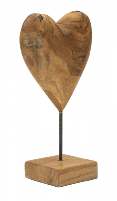 Sculptură, DOBU din tec reciclat 20x12x37 cm (piesa unica) [2]