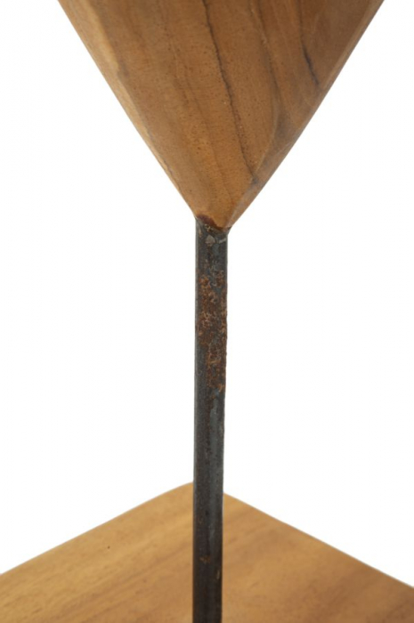 Sculptură, DOBU din tec reciclat 20x12x37 cm (piesa unica) [5]
