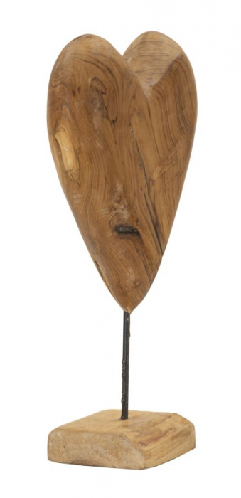 Sculptură, DOBU din tec reciclat 25x12x45 cm (piesa unica) [2]