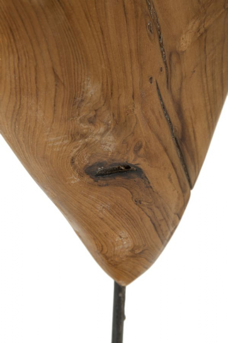 Sculptură, DOBU din tec reciclat 25x12x45 cm (piesa unica) [6]