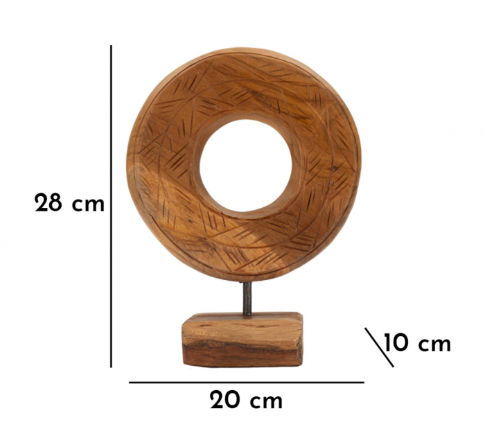 Sculptură, DORAT din tec reciclat. 20x10x28 cm (piesa unica) [10]