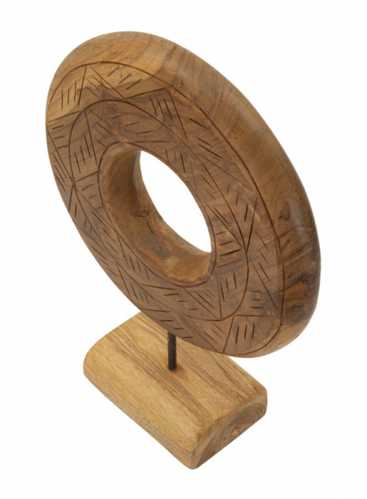 Sculptură, DORAT din tec reciclat 28x10x38 cm (piesa unica) [3]