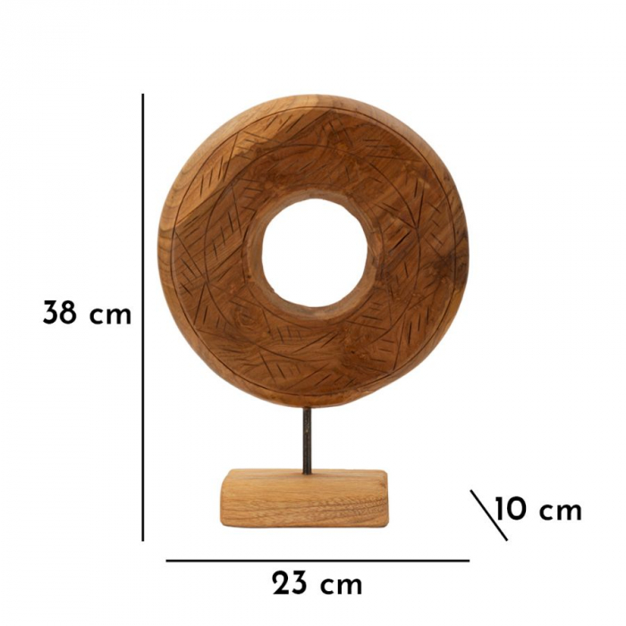 Sculptură, DORAT din tec reciclat 28x10x38 cm (piesa unica) [10]