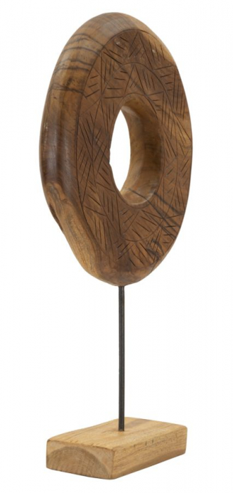 Sculptură, DORAT din tec reciclat 35x10x58 cm (piesa unica) [2]