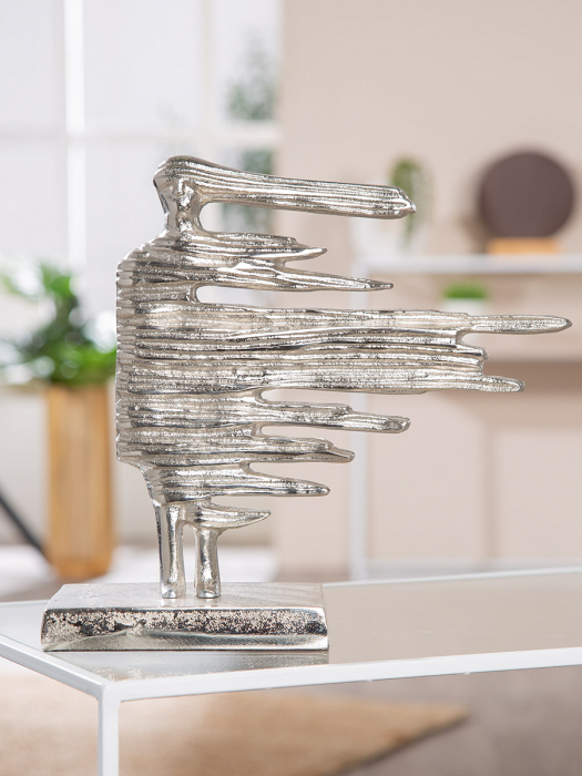 Sculptură, Drift, Motiv femeie, Aluminiu, argintiu, PU 2, L. 10 cm, L. 27 cm, H. 26,5 cm [4]