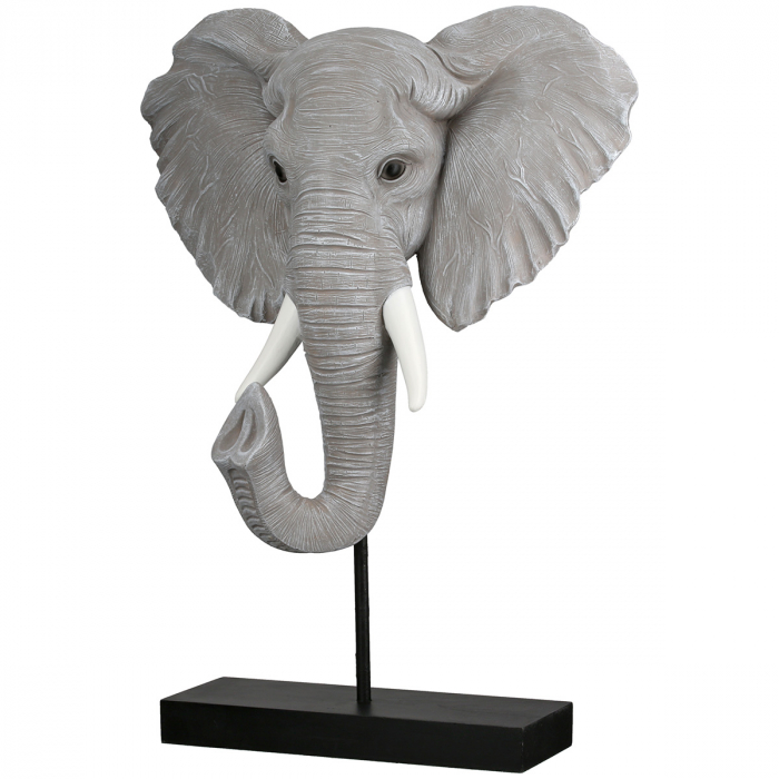 Sculptură, Elefant, Ringo, Polirășină, gri, PU 1, L. 8 cm, L. 25 cm, H. 42 cm [1]