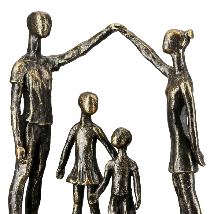 Sculptură, Familie, Mâini ocrotitoare, Polirășină, bronz, PU 1, L. 8,5 cm, L. 26 cm, H. 30 cm [4]